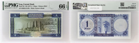 IRAK - IRAQ
1 dinar ND (1971).
P.58.
Alphabet D/96 - numéro 026554.
PMG 66 EPQ Gem Uncirculated (1915807-070). 
Qualité exceptionnelle. NEUF.