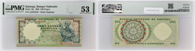KATANGA
100 francs 18 mai 1962.
P.12a.
Alphabet AA - numéro 078553, petit numéro. Le billet reste frais et craquant car le pli est bien visible au cen...