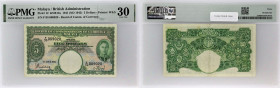 MALAISIE - MALAYSIA
5 dollars 1er juillet 1941.
P.12.
Alphabet F/38 - numéro 009020, Ce type reste très populaire et se rencontre beaucoup moins fréqu...