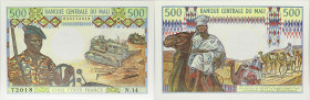 MALI
500 francs ND (1973).
P.12d.
Alphabet N.14 - numéro 72018.
Qualité exceptionnelle. NEUF.