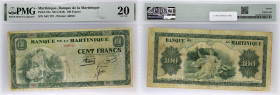 MARTINIQUE
100 francs ND (1942).
P.19a.
Alphabet A61 - numéro 727, type rare et recherché dans tous les états de conservation. A noter, seulement une ...