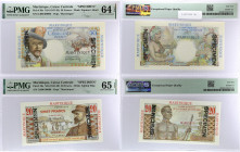 MARTINIQUE
Lot (2) - 20 francs type “Émile Gentil” et 50 francs type “Belain d’Esnambuc” SPECIMEN ND (1946).
P.29s - P.30s.
Lot (2) - 20 francs et 50 ...