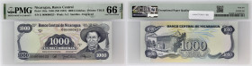 NICARAGUA - NICARAGUA
1000 cordobas petit numéro 1985 (ND 1987).
P.145a.
C’est le second plus haut grade ! Série G - numéro 000000623, soit un petit n...