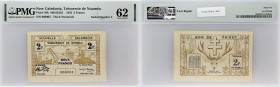 NOUVELLE-CALÉDONIE - NEW CALEDONIA
2 francs exceptionnel petit numéro 1943.
P.56b.
Pas d’alphabet, numéro 000,003, c’est un petit numéro exceptionnel ...