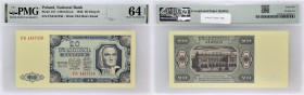 POLOGNE - POLAND
20 zlotych 1948.
P.137.
Alphabet FS - numéro 4447550.
PMG 64 EPQ Choice Uncirculated (1914802-013). 
Magnifique exemplaire. Pr. NEUF....
