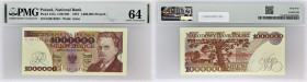 POLOGNE - POLAND
1000000 zlotych 1991.
P.157a.
Alphabet E - numéro 0813833.
PMG 64 Choice Uncirculated (1915807-088). 
Magnifique exemplaire. Pr. NEUF...