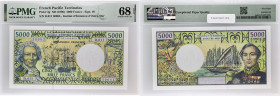POLYNESIE FRANCAISE - FRENCH POLYNESIA
5000 francs type “Bougainville” ND (1996).
P.3g.
C’est le second plus haut grade ! Alphabet D.011 - numéro 5006...