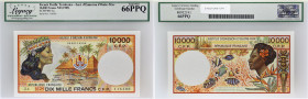 POLYNESIE FRANCAISE - FRENCH POLYNESIA
10000 francs type “femme polynésienne” 1986.
P.4a.
Alphabet J.1 - numéro 116590, c’est le premier type et le pl...