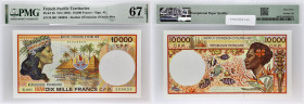 POLYNESIE FRANCAISE - FRENCH POLYNESIA
10000 francs type “femme polynésienne” ND (1995).
P.4b.
C’est le second plus haut grade ! Alphabet R.001 - numé...