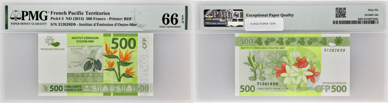 POLYNESIE FRANCAISE - FRENCH POLYNESIA
500 francs ND (2014).
P.5.
Alphabet D9 - ...