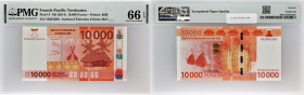 POLYNESIE FRANCAISE - FRENCH POLYNESIA
10000 francs ND (2014).
P.8.
Alphabet B9 - numéro 163845, pour ce billet ayant cours légal et qui est la plus g...
