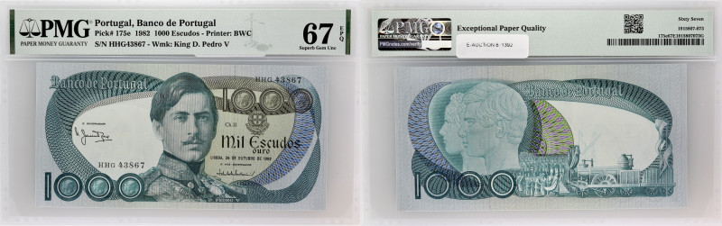PORTUGAL
1000 escudos 25 octobre 1982.
P.175e.
C’est le second plus haut grade !...