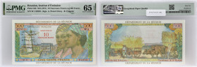 RÉUNION (ÎLE DE LA) - REUNION
10 nouveaux francs surchargé sur 500 francs type “Pointe à Pitre” ND (1971).
P.54b.
Alphabet W.1 - numéro 82852.
PMG 65 ...