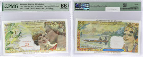 RÉUNION (ÎLE DE LA) - REUNION
20 nouveaux francs surchargé sur 1000 francs type “Union française” ND (1971).
P.55b.
Alphabet C.3 - numéro 99408.
PMG 6...