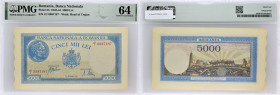 ROUMANIE - ROMANIA
500 lei 28 septembre 1943.
P.55.
Alphabet J/1 - numéro 0087187, première série en lettre J.
PMG 64 Choice Uncirculated (1912512-053...
