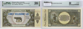 ROUMANIE - ROMANIA
5000000 lei - première série A/1 25 juin 1947.
P.61a.
Alphabet A/1 - numéro 0937582, c’est la première série et le premier alphabet...