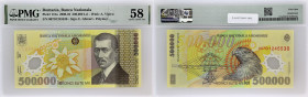 ROUMANIE - ROMANIA
500000 lei 2000.
P.115a.
Alphabet 007D - numéro 1245530.
PMG 58 Choice About Unc (1916392-044). 
Magnifique exemplaire. SPL.
