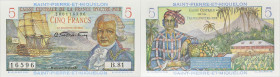 SAINT-PIERRE-ET-MIQUELON - SAINT-PIERRE AND MIQUELON
5 francs bougainville type ND (1946).
P.22.
Alphabet B.81 - numéro 16596, type commun mais toujou...