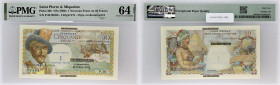 SAINT-PIERRE-ET-MIQUELON - SAINT-PIERRE AND MIQUELON
1 nouveau franc surchargé sur 50 francs type “Belain d’Esnambuc” ND (1960).
P.30b.
Alphabet P.30 ...