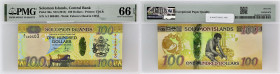 SALOMON (ÎLES) - SOLOMON ISLANDS
100 dollars petit numéro ND (2015).
P.36a.
Alphabet A/1 - numéro 000403, c’est un petit numéro car c’est le 403 ème b...