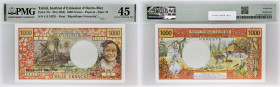 TAHITI
1000 francs 1983.
P.27c.
Alpahbet U.5 - numéro 24321, ce type est recherché dans tous les états de conservation. A noter, moins de 10 exemplair...