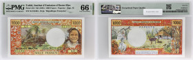 TAHITI
1000 francs 1985.
P.27d.
Alphabet X.8 - numéro 61484, avec son gaufrage et son craquant d’origine. Le lot précédent est un numéro consécutif 61...