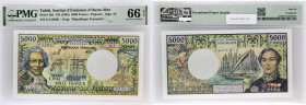 TAHITI
5000 francs type “Bougainville ND (1985).
P.28d.
Alphabet G.3 - numéro 03301, ce type est d’une qualité remarquable avec son gaufrage et son on...