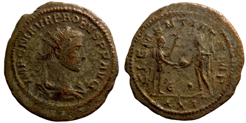 Probus. (276-282 AD). Æ Antoninian. Antioch. Obv: IMP C M AVR PROBVS AVG. radiat...