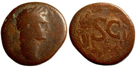 Nero. (54-68 AD). Bronze. Syria. Antioch. Obv: laureate bust of Nero right. Rev: SC in laurel-wreath.