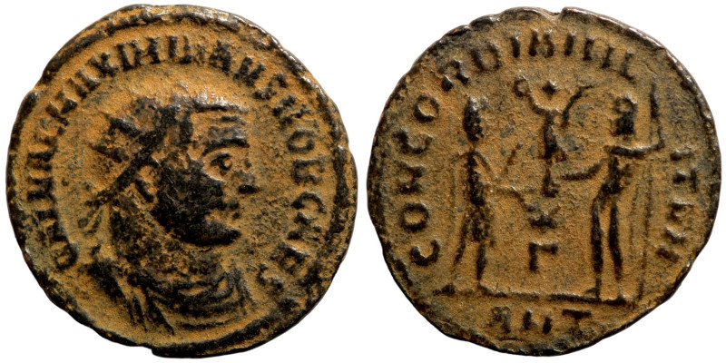 Maximianus. (285-295 AD). Æ Antoninian. Obv: IMP CMA MAXIMIANVS PF AVG. radiate ...