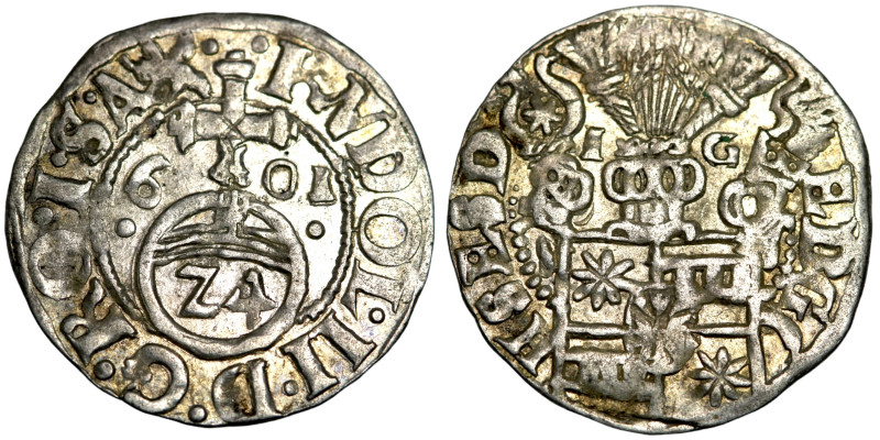 Schleswig-Holstein-Schauenburg 1/24 Taler (Groschen) 1601 Adolf XIII 1576-1601
...