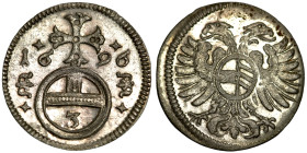 Schlesien 3 Pfennige 1696 Leopold I.