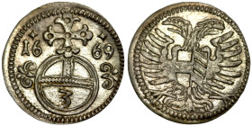 Schlesien 3 Pfennige 1669 Leopold I.