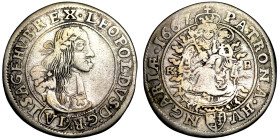 Haus Habsburg 6 Kreuzer 1667 KB Leopold I.,1657-1705 