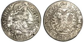 Haus Habsburg 3 Kreuzer 1667 SHS Breslau Leopold I. 1657-1705 Kl