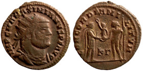 Maximianus. (285-295 AD). Æ Antoninian. Obv: IMP CMA MAXIMIANVS PF AVG. radiate cuirassed bust right. Rev: CONCORDIA MILITVM.