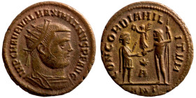 Maximianus. (285-295 AD). Æ Antoninian. Obv: IMP CMA MAXIMIANVS PF AVG. radiate cuirassed bust right. Rev: CONCORDIA MILITVM.
