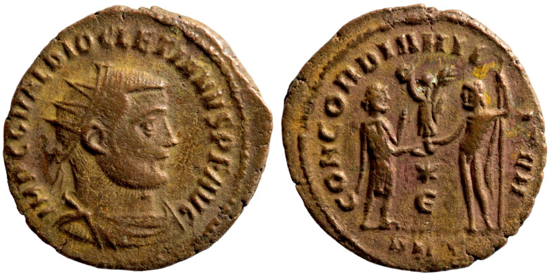 Diocletian, 284-305. Antoninianus (bronze, Antioch. IMP C C VAL DIOCLETIANVS P F...