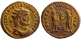 Diocletian, 284-305. Antoninianus (bronze,  Antioch. IMP C C VAL DIOCLETIANVS P F AVG