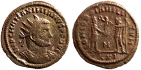 Maximianus. (285-295 AD). Æ Antoninian. Obv: IMP CMA MAXIMIANVS PF AVG. radiate cuirassed bust right. Rev: CONCORDIA MILITVM.