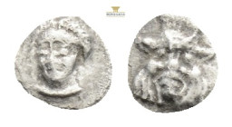 CILICIA, Uncertain (Circa 4th century BC)AR Obol (8,6 mm, 0.41 g.)Obv: Female head of (Arethusa?) facing slightly to left, wearing necklace.Rev: Facin...