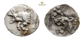 MYSIA. Kyzikos. Obol (Circa 450-400 BC). 0,41 g. 10,2 mm.