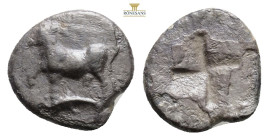 THRACE. Byzantion. (Circa 340-320 BC). AR Drachm 5 g. 19 mm
