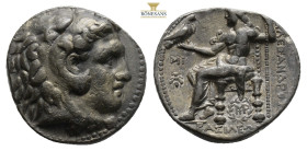 MACEDON, Kings of. Alexander III. 336-323 BC. AR Tetradrachm (16.1 g.26,4 mm. ) Babylon mint. Struck 311-305 BC. Head of Herakles right, wearing lion'...