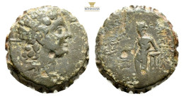 Seleucid Kingdom. Antiochus IV Epiphanes. 175-164 B.C. AE 21 (20.1 mm, 6.9 g, ) Perhaps Ake-Ptolemaïs mint. Diademed and radiate head right / ΒΑΣΙΛΕΩΣ...