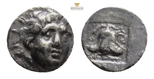 ISLANDS off CARIA, Rhodos. Rhodes . Circa 125-88 BC. AR Hemidrachm …. 1,12 g 11,...