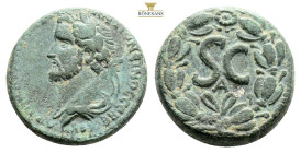 SYRIA, Seleucis and Pieria. Antioch. Antoninus Pius, 138-161. (Bronze, 25,5 mm, 17,6 g, ) draped bust of Antoninus Pius to left. Rev. S C / A within l...