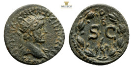 Roman ProvincialSYRIA, Seleucis and Pieria. Antioch. Antoninus Pius, 138-161 AD. Ae (bronze, 3.6 g, 18,9 mm). Radiate head of Antoninus Pius, right. S...