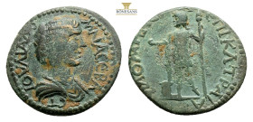 PHRYGIA. Philomelium. Julia Domna, Augusta, 193-217. (Bronze, 22,4 mm, 5,7 g, ) . IOYΛIA ΔO-MNA CEBA-CT Draped bust of Julia Domna to right. Rev. ΕΠΙ ...