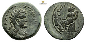 Septimius Severus (193-211). Ae. (25,5 mm, 9,8 g) laureate, draped bust right. Tyche standing left, holding rudder and cornucopia.